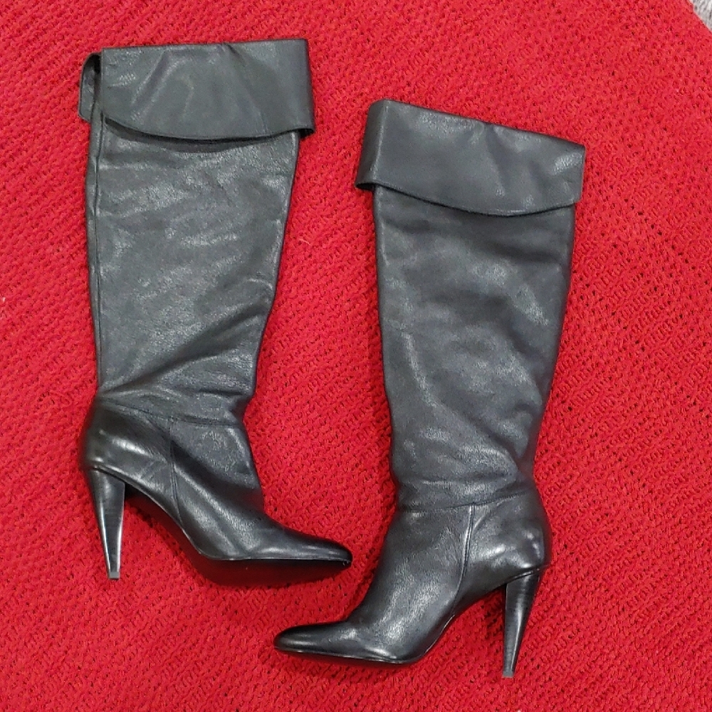 NEW Calvin Klein Stylish Black Knee-High Women's Boots - Picture 1 of 8